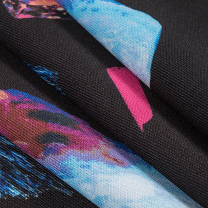 Floating Gems Digitally Printed Stretch Neoprene/Scuba Knit Folded