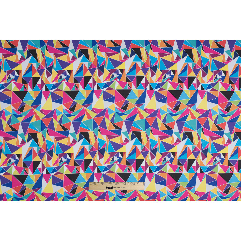 Multi-Colored Abstract Digitally Printed Stretch Neoprene/Scuba Knit