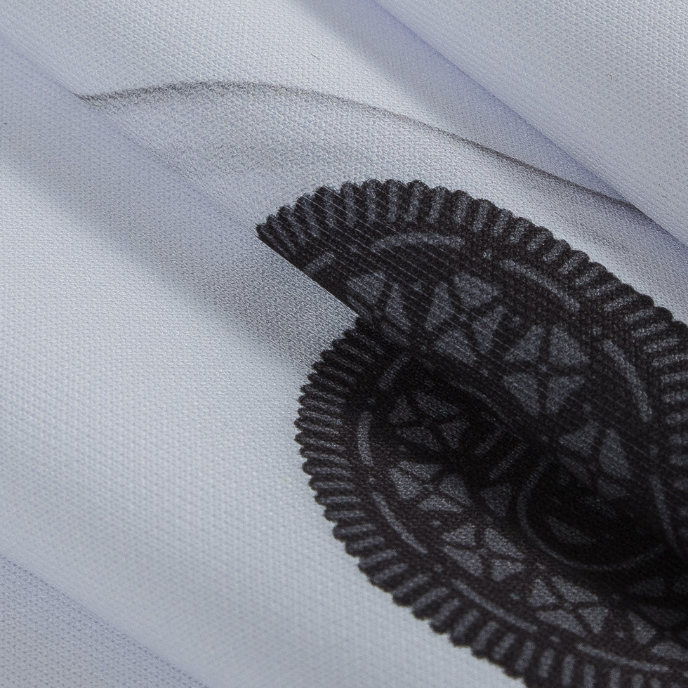 Milk and Cookies Digitally Printed Stretch Neoprene/Scuba Knit - Detail