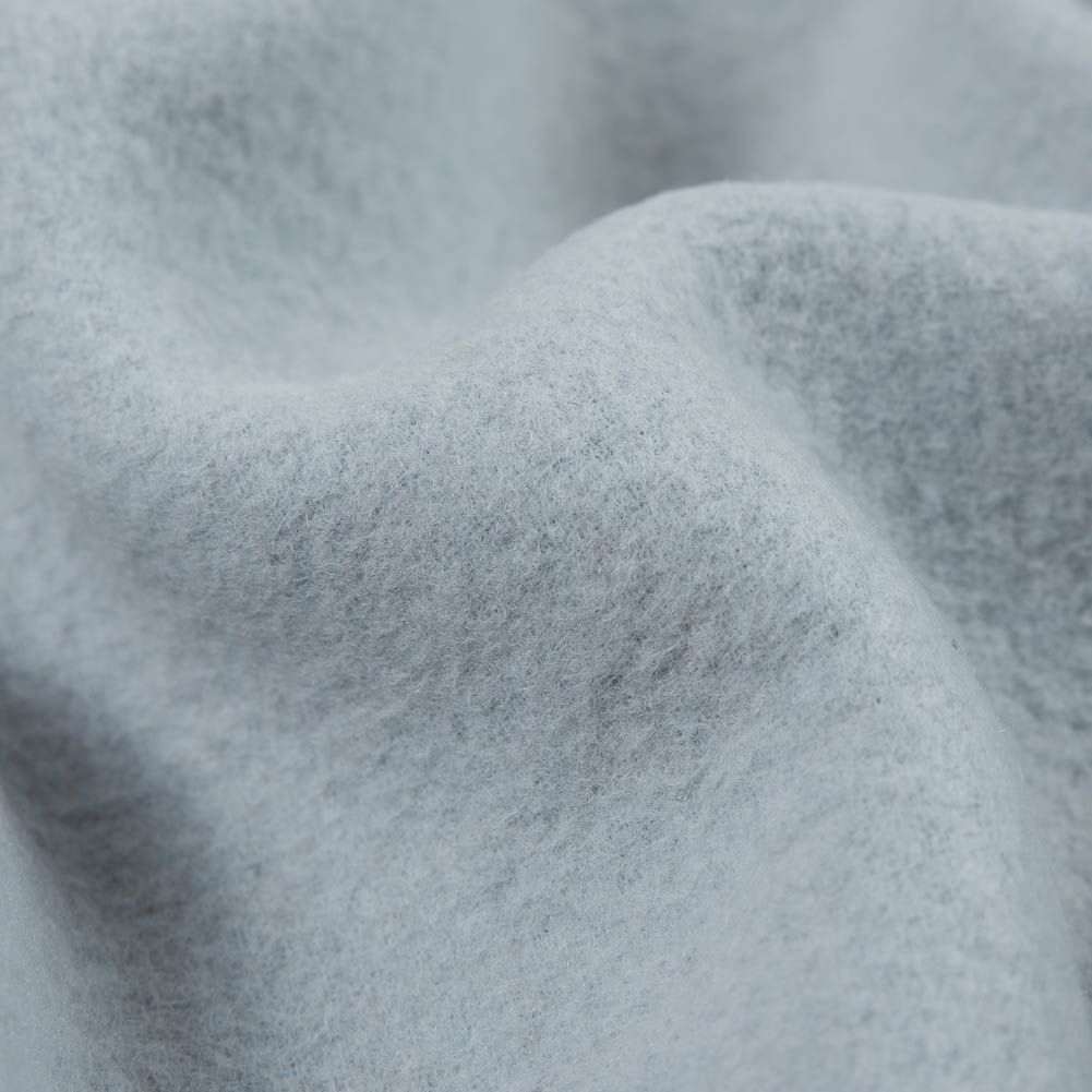 Famous NYC Designer Gray Boiled Cashmere Double Cloth Detail