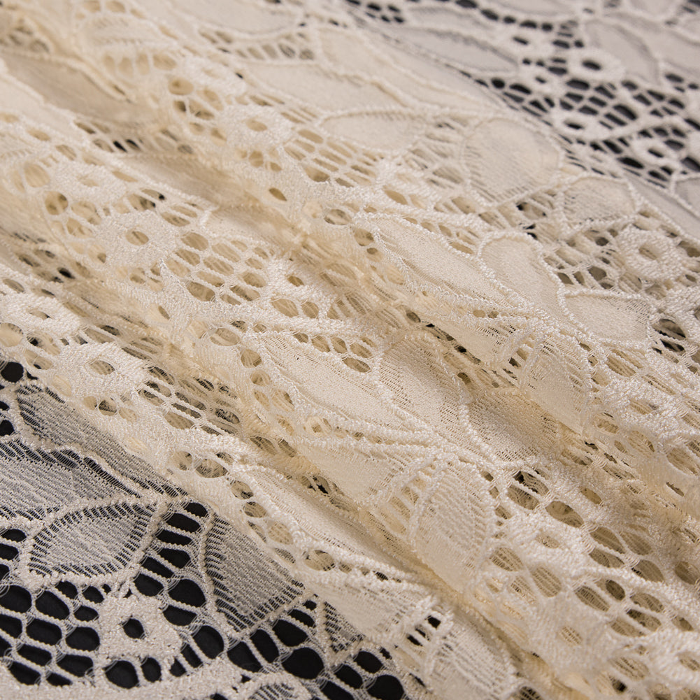 Stretch Lace - Off-White Floral - Katerina Collection Detail