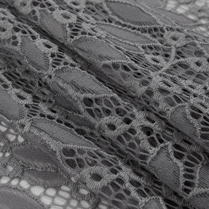 Stretch Lace - Gray Floral - Katerina Collection Detail