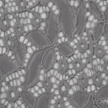 Stretch Lace - Gray Floral - Katerina Collection Full