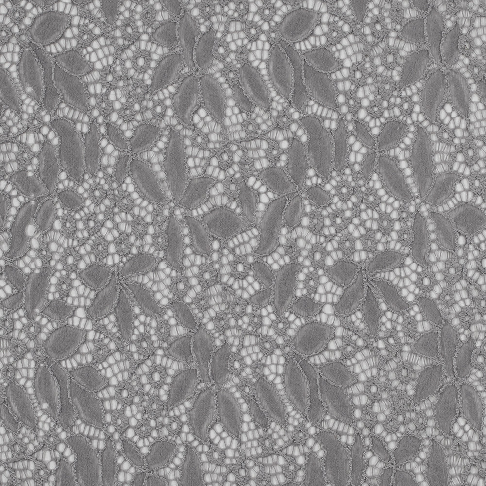 Stretch Lace - Gray Floral - Katerina Collection