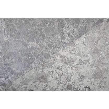 Metallic Silver/Gray Abstract Jacquard/Brocade Folded