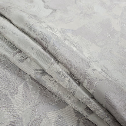 Metallic Silver/Gray Abstract Jacquard/Brocade Detail