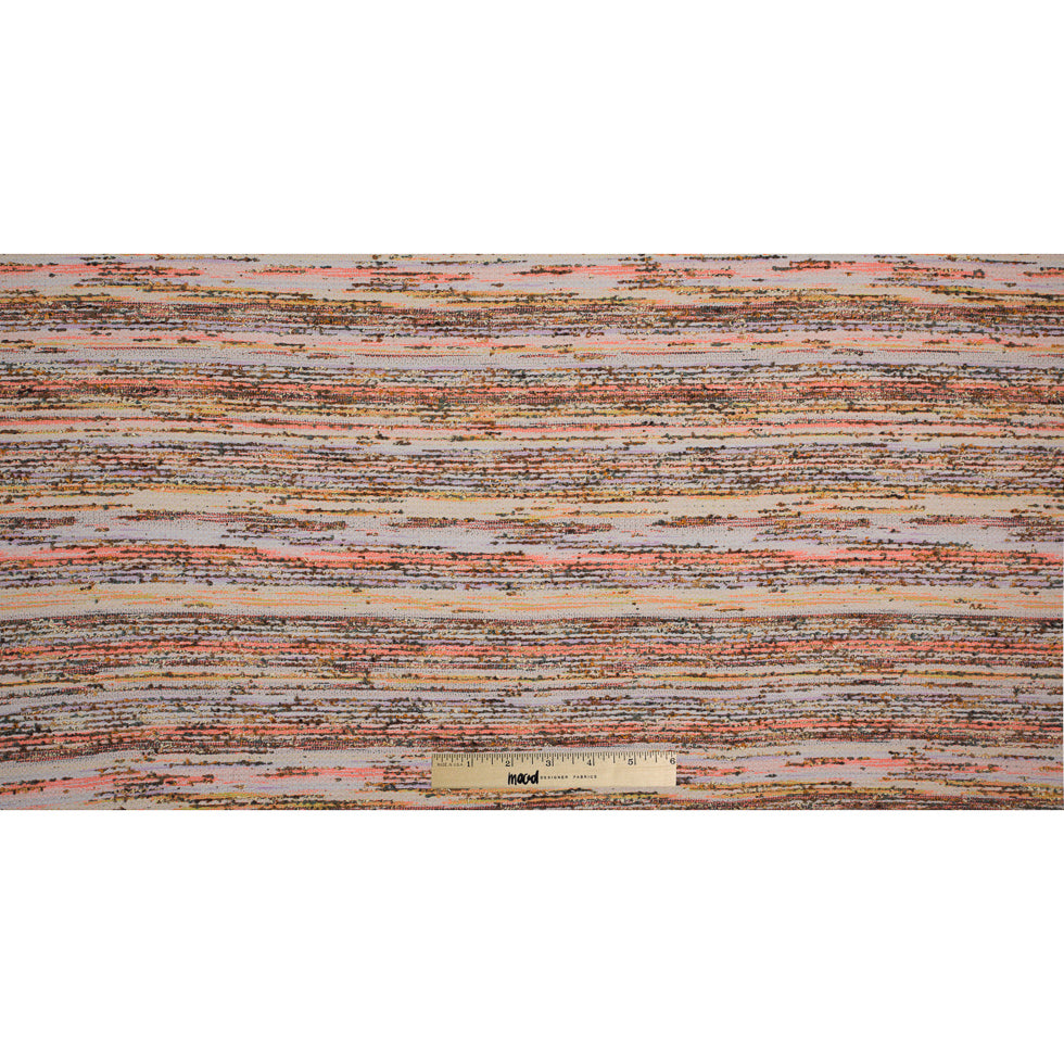 Italian Neon Coral/Lavender Novelty Woven Boucle - Full