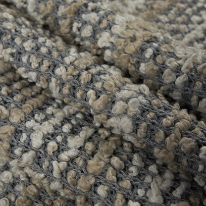 Griffin/Frozen Dew/White Cotton-Polyester Boucled Knit Folded
