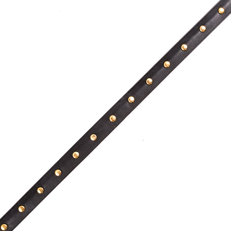 template--25130090922057__main-Black Faux Leather Trim with Gold Studs - 0.75"