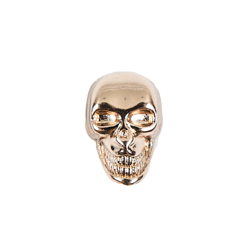 18L Gold Metal Skull Shank Back Button
