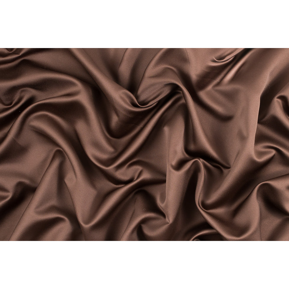 Chocolate Brown Polyester Satin Full