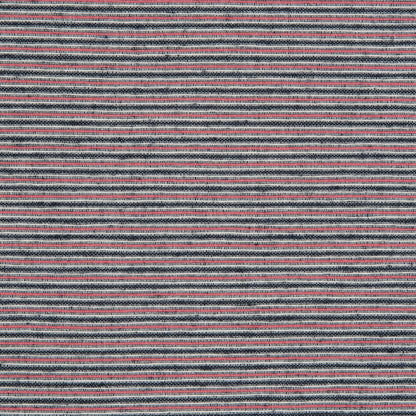 Red/Black/White Raised Stripes on a Stretch Cotton Woven