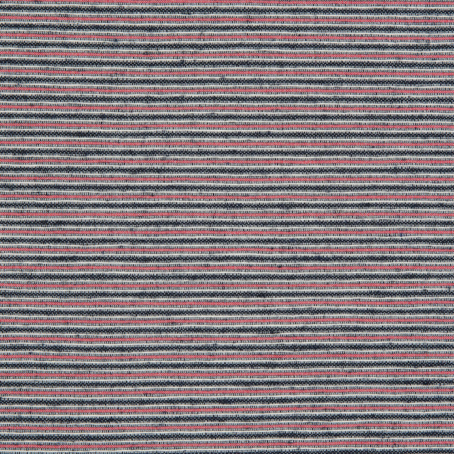 Red/Black/White Raised Stripes on a Stretch Cotton Woven