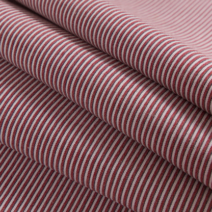 Red/Blue/White Raised Shadow Stripes on Stretch Cotton Woven Folded