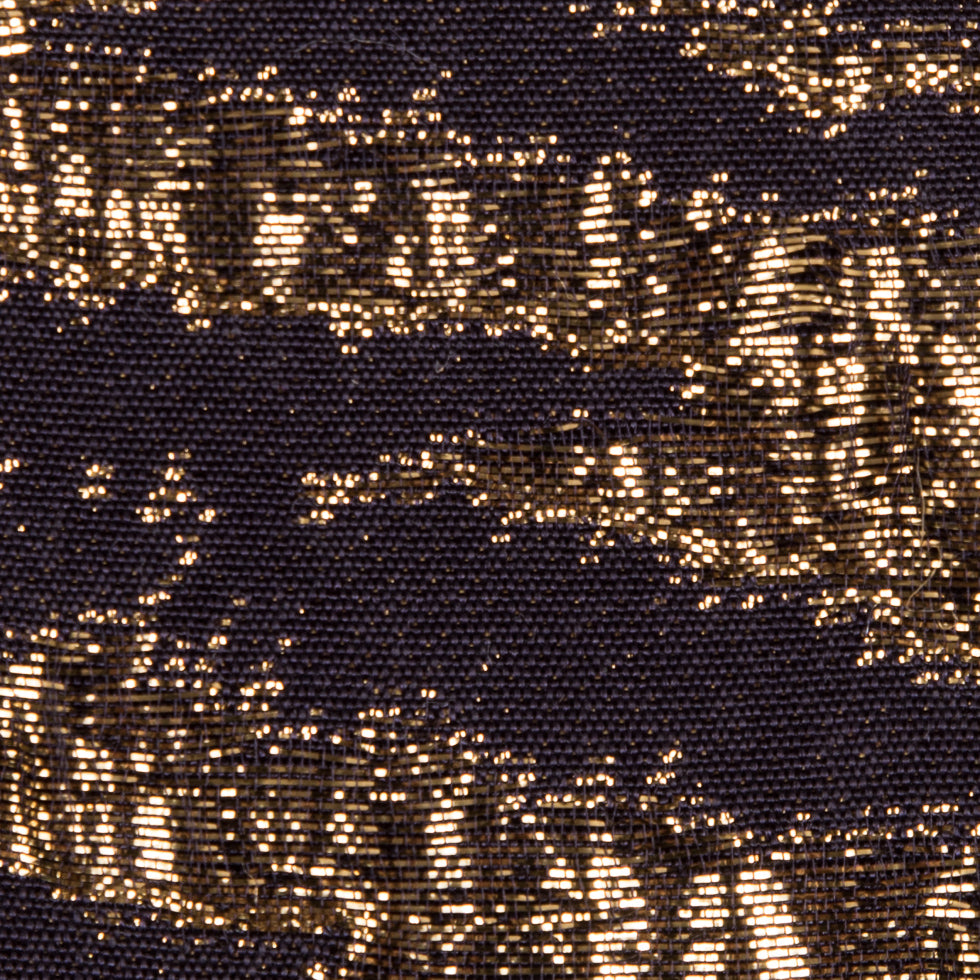 Phillip Lim Grape/Metallic Gold Abstract Silk Brocade/Jacquard Detail