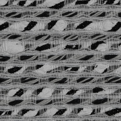 Black/White Novelty Blended Tweed - Detail