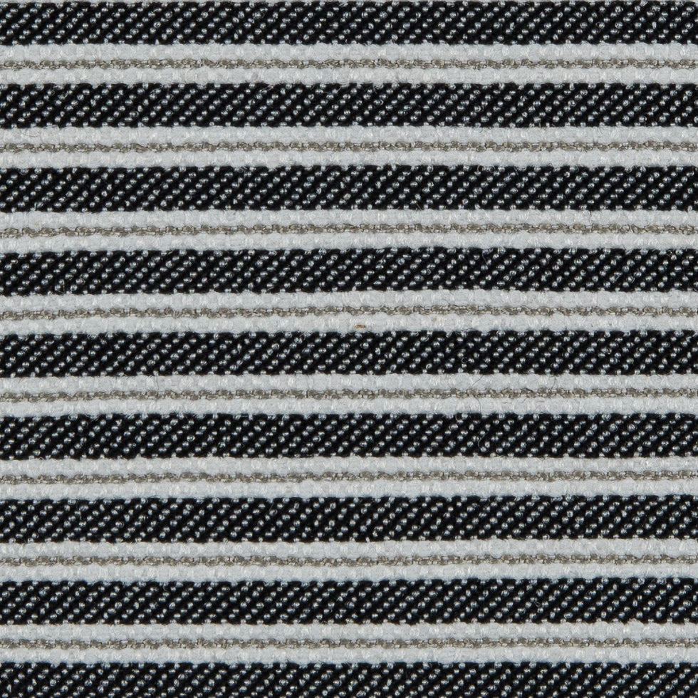 Black/White/Gray Striped Stretch Cotton Woven Detail