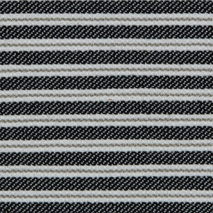 Black/White/Gray Striped Stretch Cotton Woven Detail