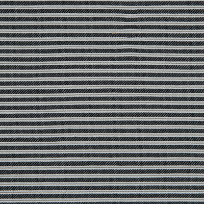 Black/White/Gray Striped Stretch Cotton Woven