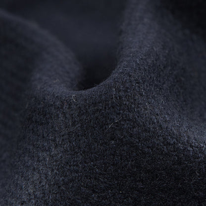 Midnight Navy Soft Blended Wool Woven Detail