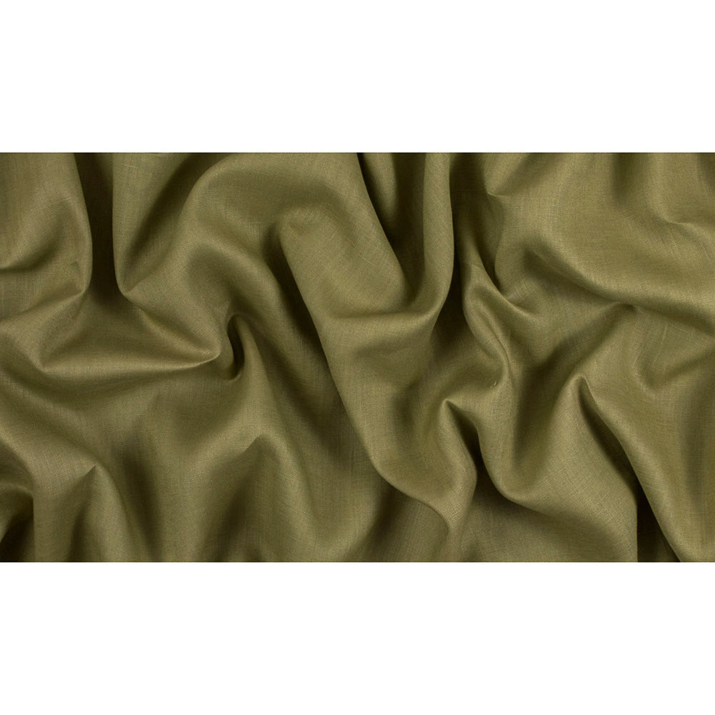 Olive Medium-Weight Linen Folded