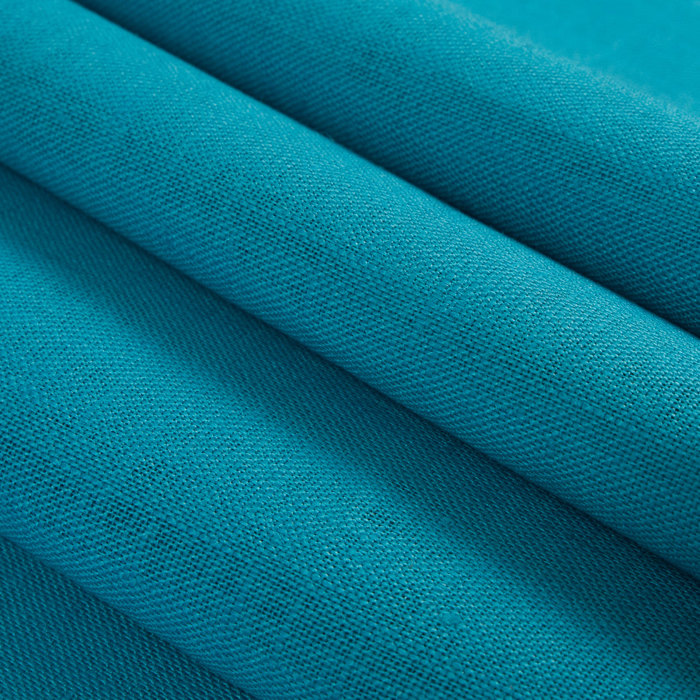 Scuba Blue Medium-Weight Linen Detail
