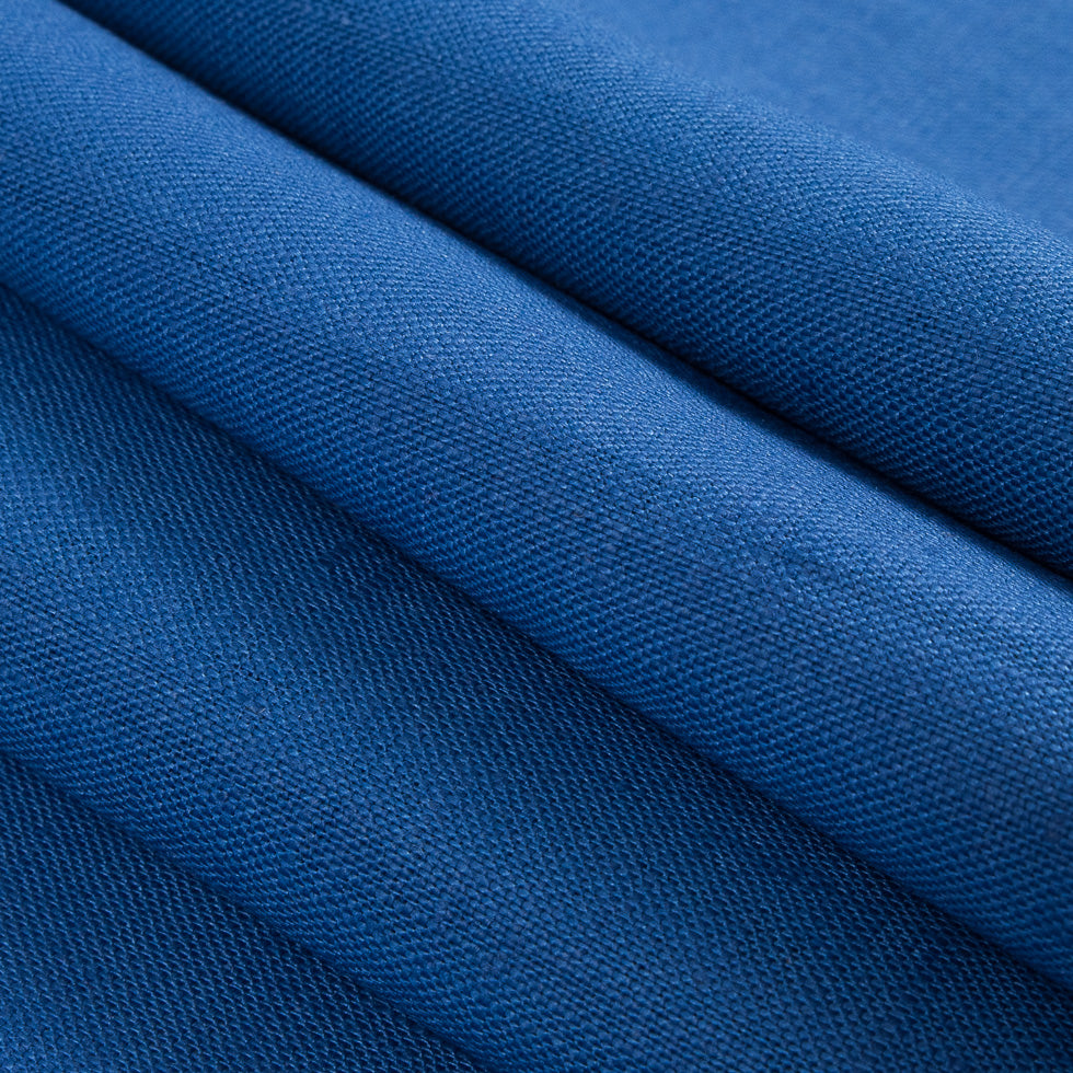 Royal Blue Medium-Weight Linen - Detail