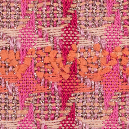 Pink/Orange Metallic Cotton Tweed - Detail