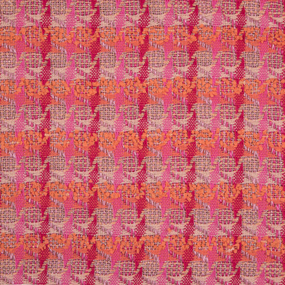 Pink/Orange Metallic Cotton Tweed