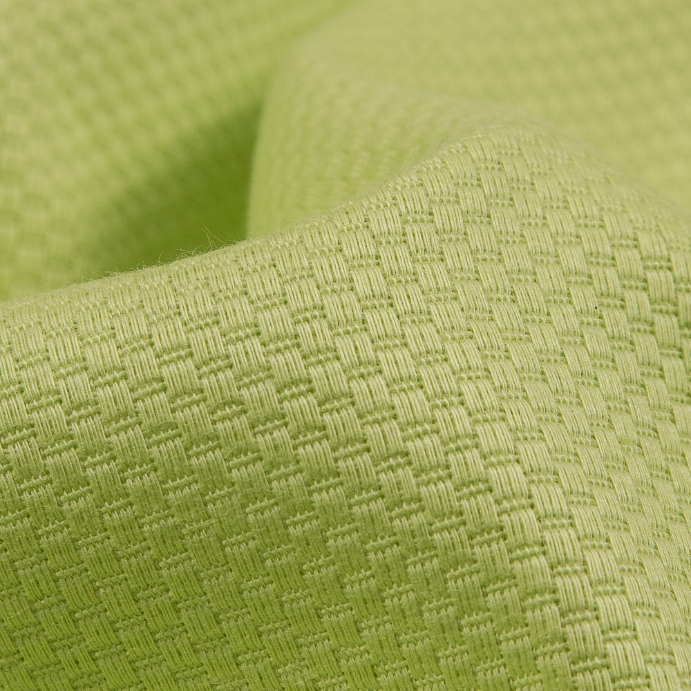 Sharp Green Cotton Riviera Pique Detail