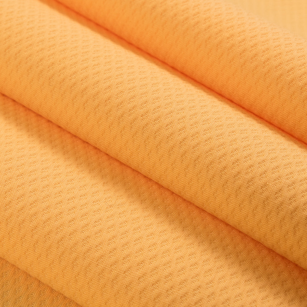 Amber Yellow Cotton Birdseye Pique Folded