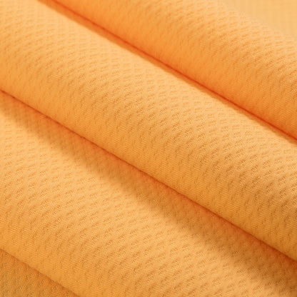 Amber Yellow Cotton Birdseye Pique Folded