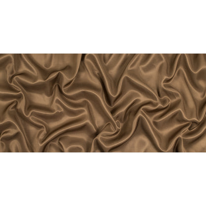 Brown Luminous Cotton/Rayon Twill Suiting - Folded