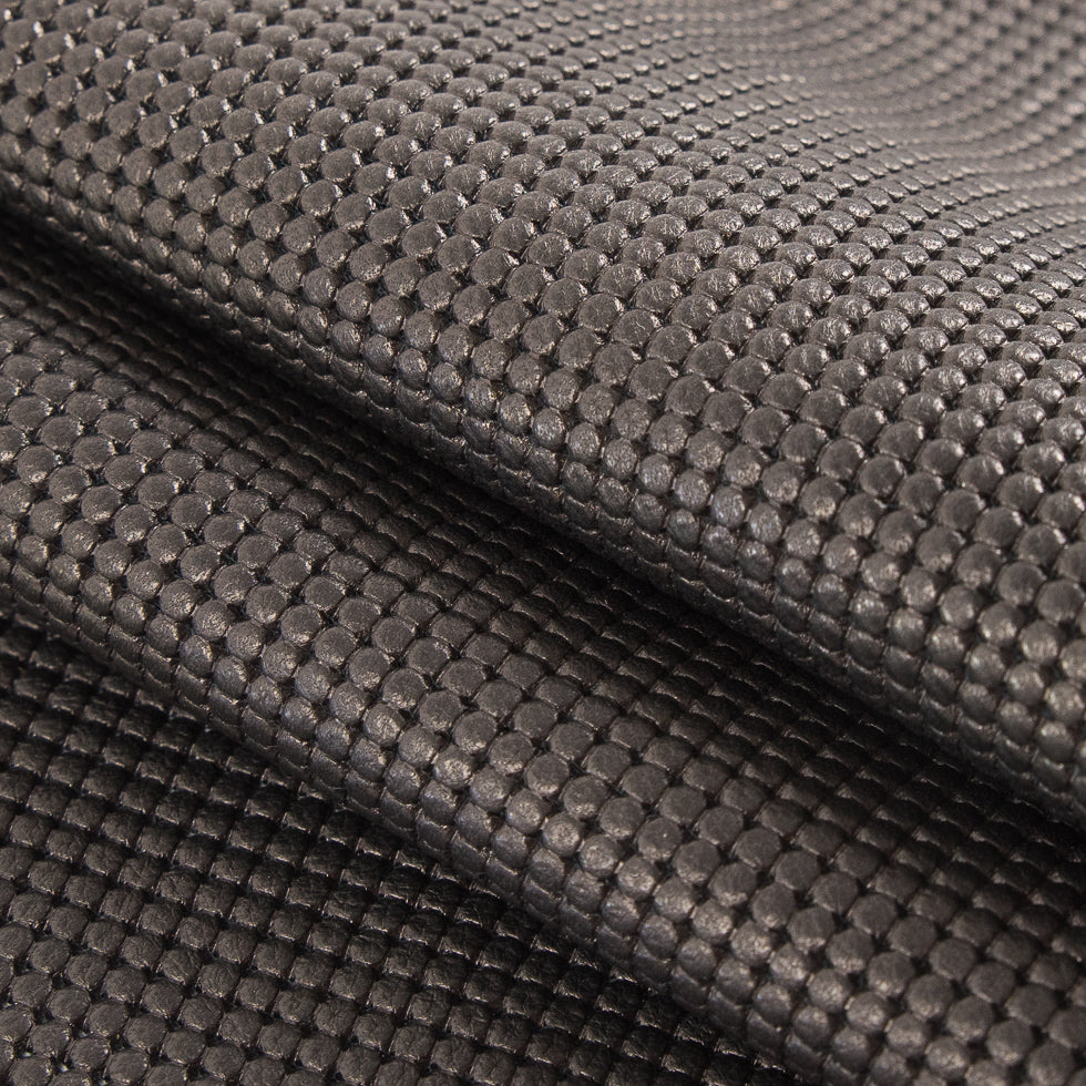 Small Black Embossed Lamb Leather Folded