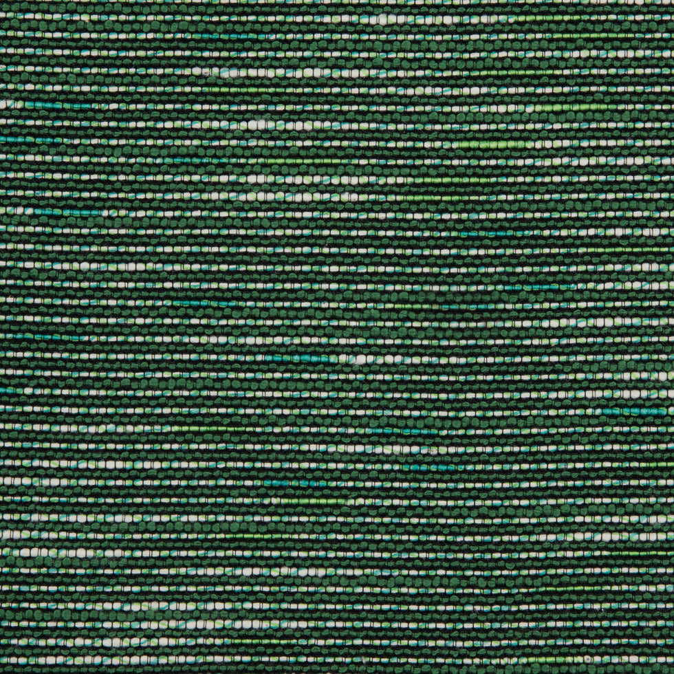 Vibrant Green/Black/White Cotton-Polyester Tweed