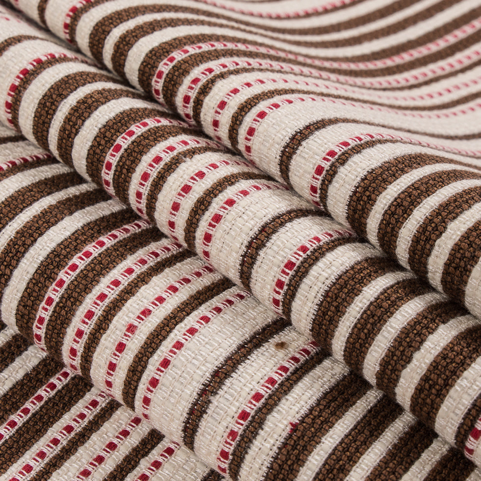 Peppermint Bark Striped Double-Face Cotton Woven - Folded
