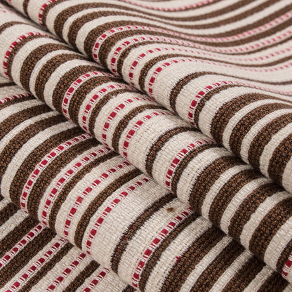 Peppermint Bark Striped Double-Face Cotton Woven - Folded