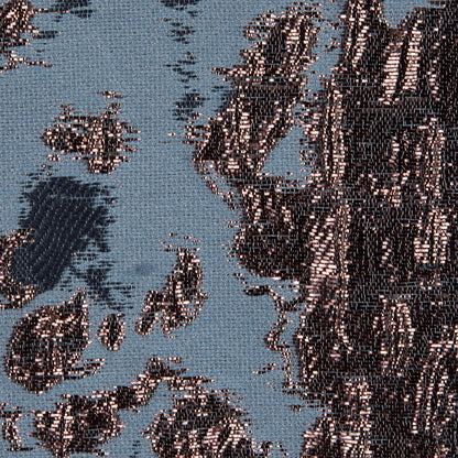 Metallic Bronze and Blue Leopard Brocade - Full