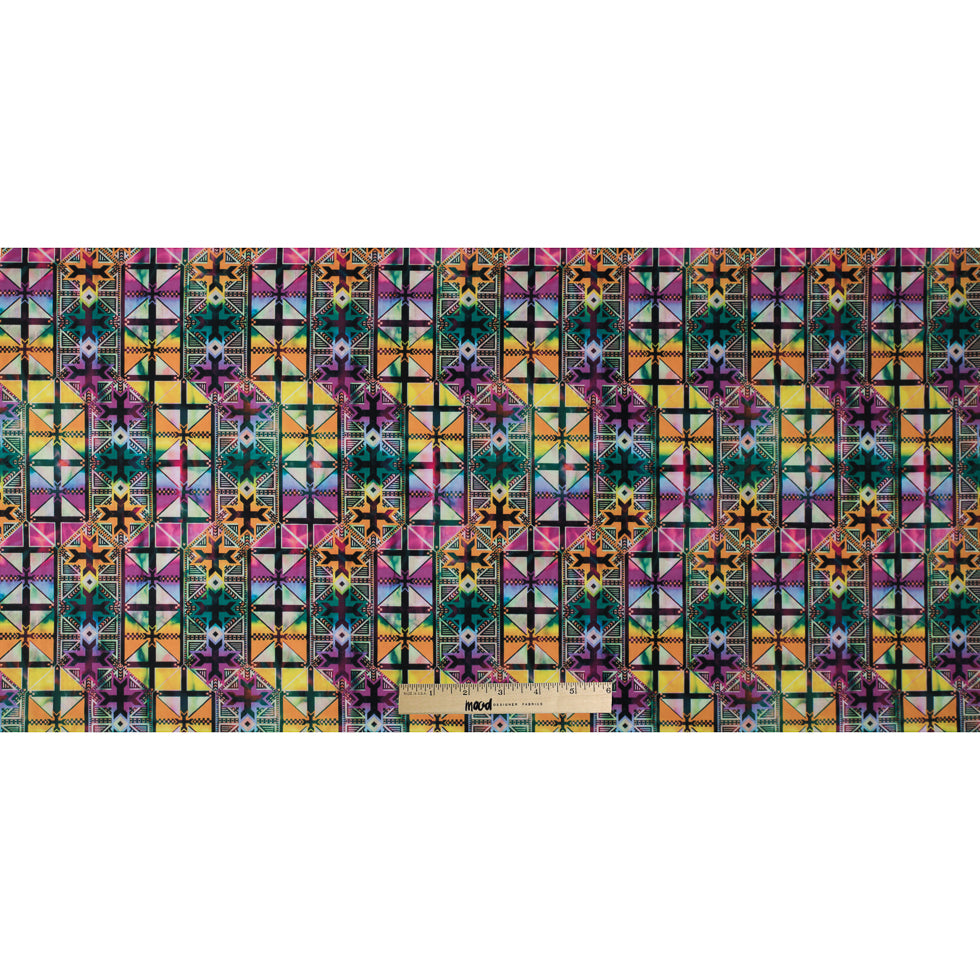 Pink/Multi-Colored Tribal Max-Dri Anti-Microbial Performance Tricot - Full