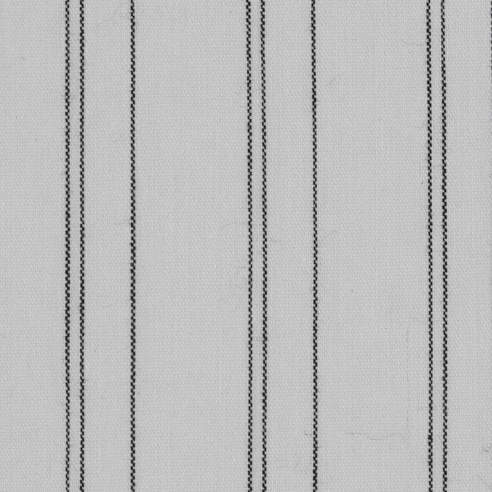 White/Black Pencil Striped Stretch Shirting Detail