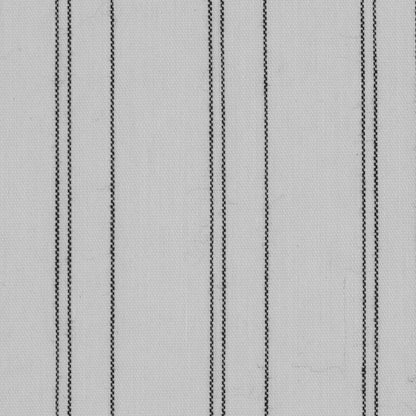 White/Black Pencil Striped Stretch Shirting Detail
