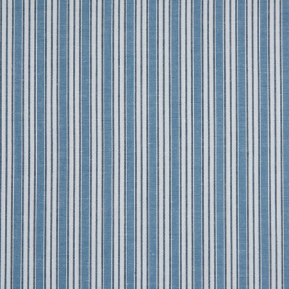 Powder Blue/Bijou Blue/White Shadow Striped Cotton Shirting