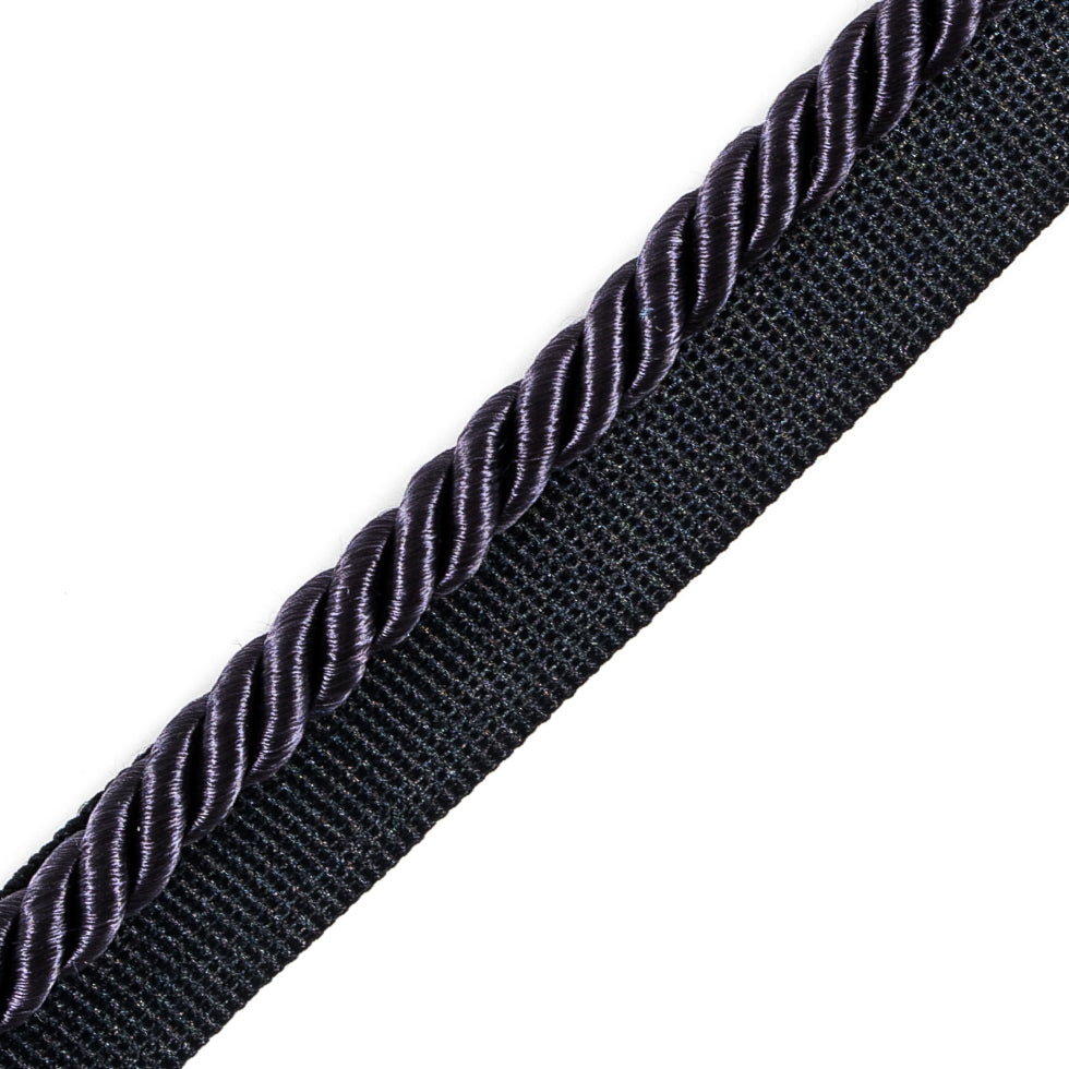 Navy Cotton Blend Twisted Cord Trim - 0.25" Detail