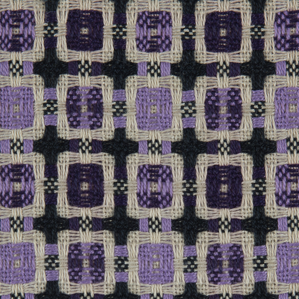 Violet/Amaranth Purple Geometric Blended Woven Detail