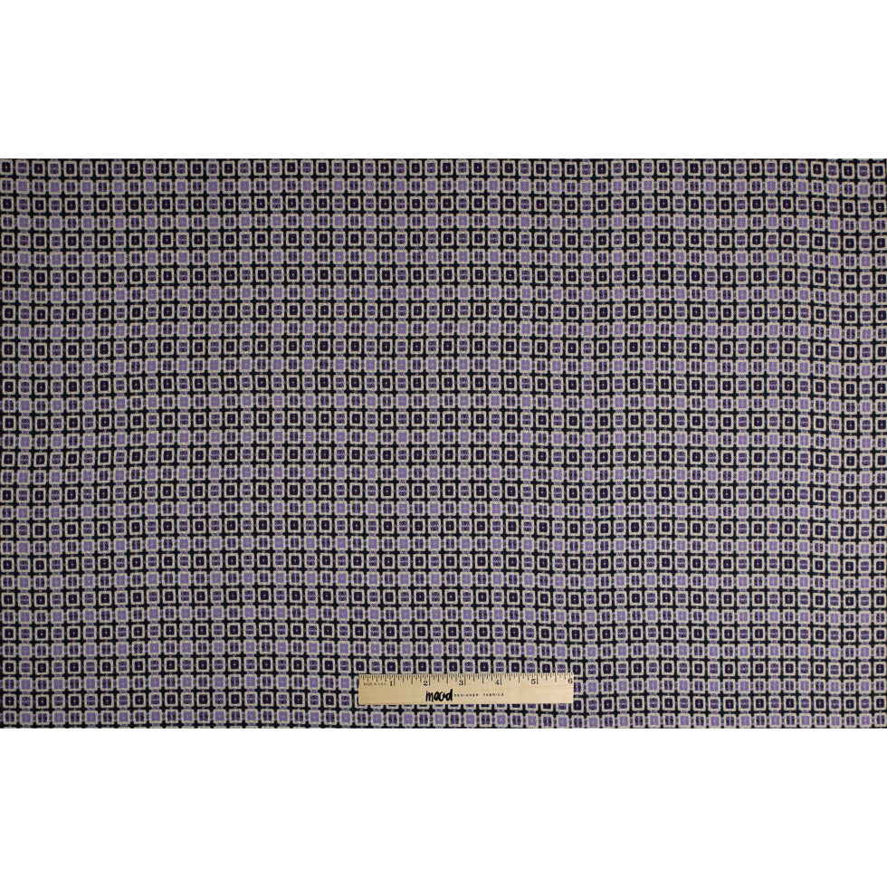 Violet/Amaranth Purple Geometric Blended Woven Full