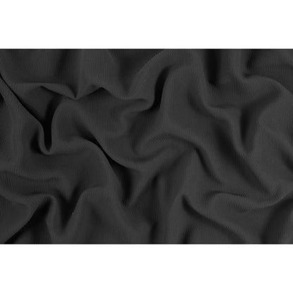 Black Textural Blended Silk Double Cloth Folded