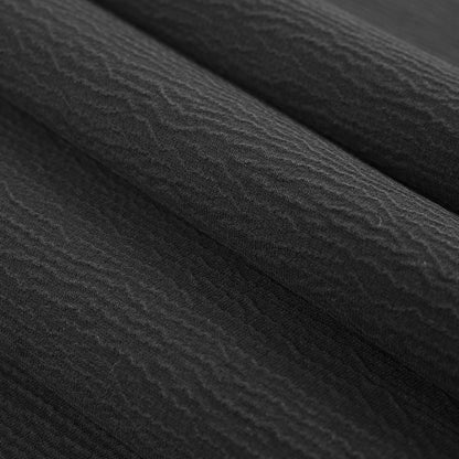 Black Textural Blended Silk Double Cloth Detail