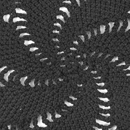 Black Crocheted Circle Applique - 6" Detail