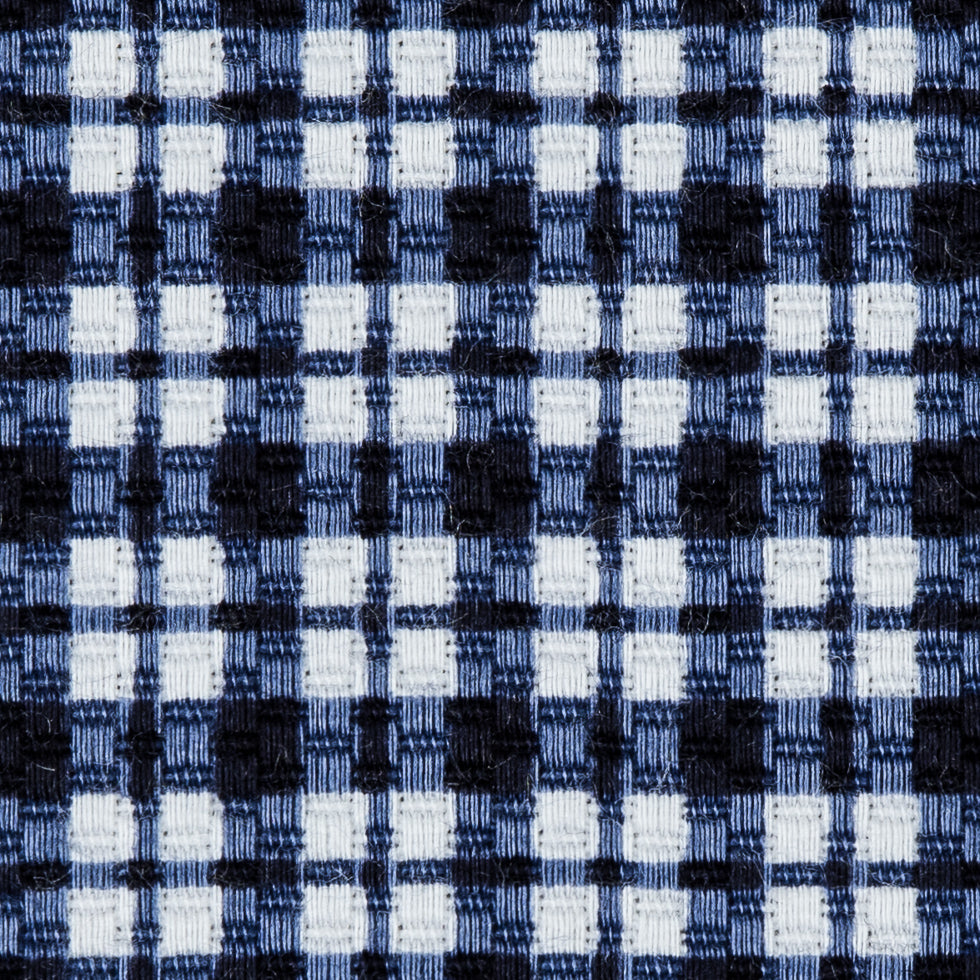 Star Sapphire/White Plaid Printed Riviera Pique Detail