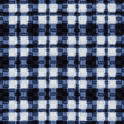 Star Sapphire/White Plaid Printed Riviera Pique Detail